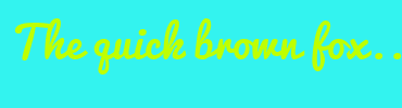 Image with Font Color BFFF00 and Background Color 33F3EF